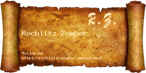 Rochlitz Zombor névjegykártya